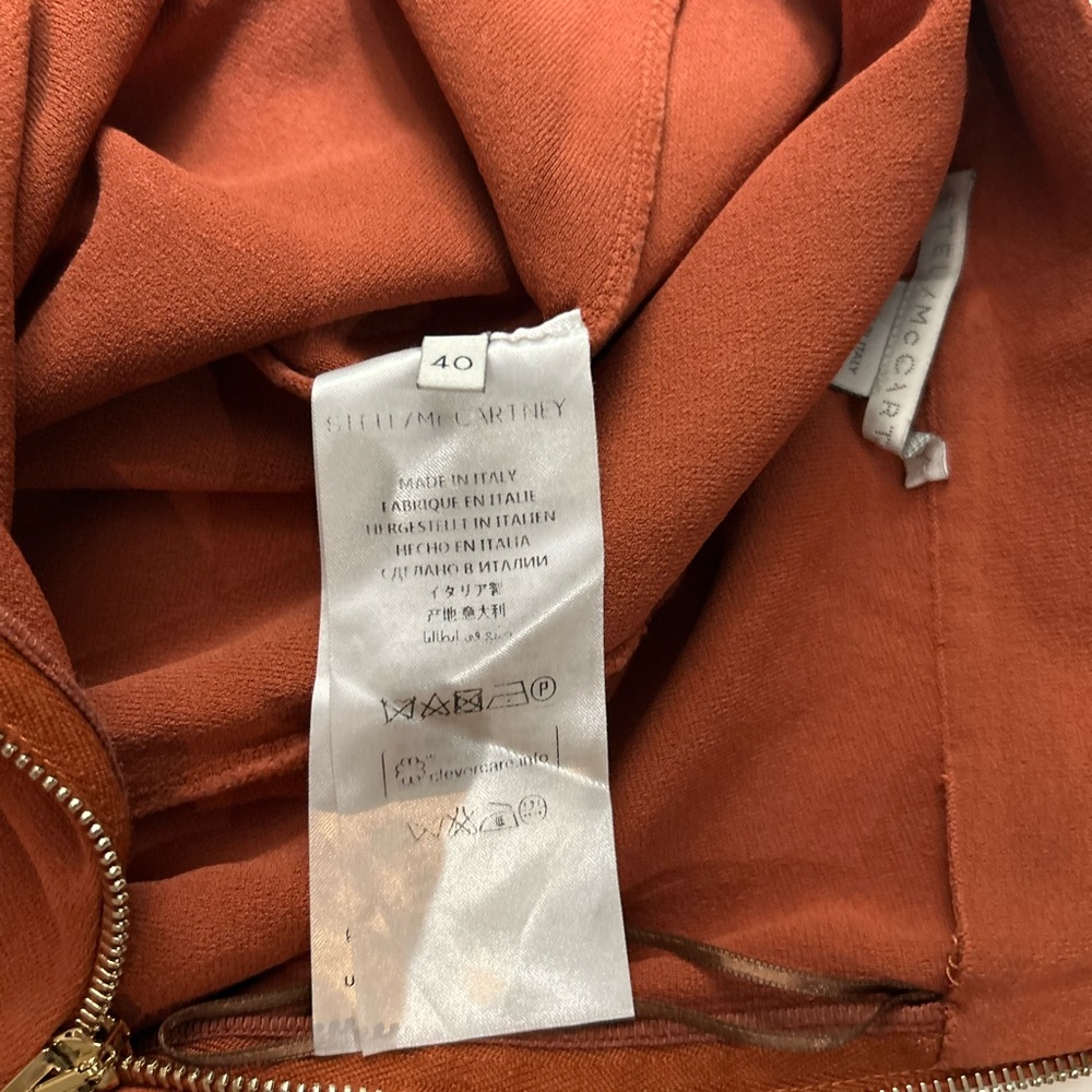 STELLA MCCARTNEY Wide‎ Leg Cropped Knit Pants Burnt Orange - Picture 7 of 16